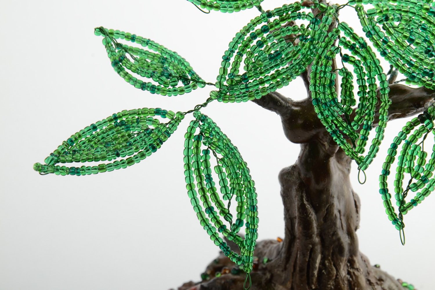 Árbol decorativo topiario artesanal de abalorios hecho a mano souvenir foto 4