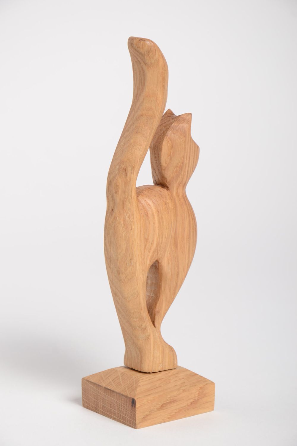 Статуэтка из дерева хэнд мэйд фигура из дерева красивый сувенир из дерева Кот  фото 3