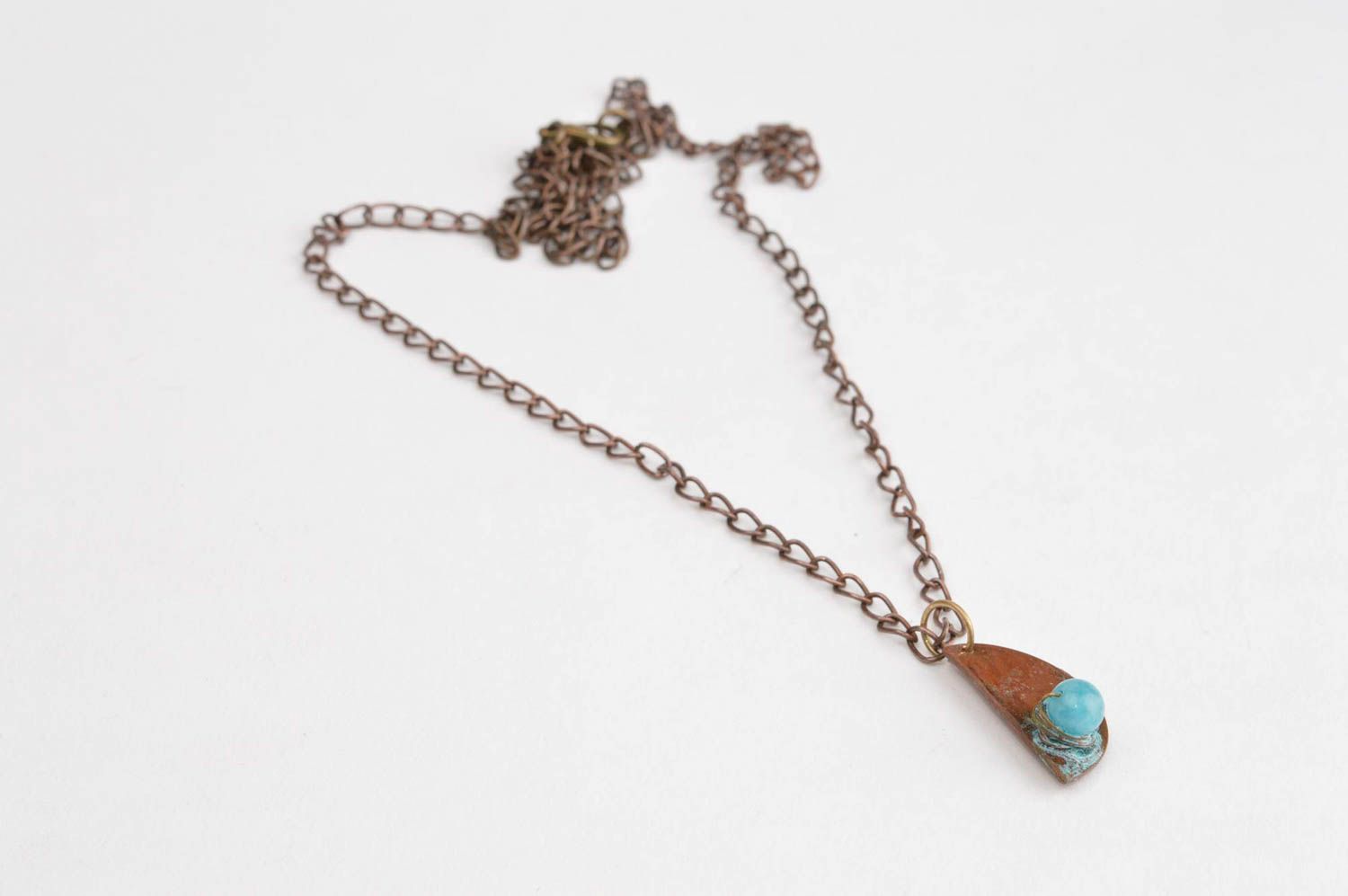 Handmade jewelry copper jewelry female pendant neck accessory gift for women photo 3