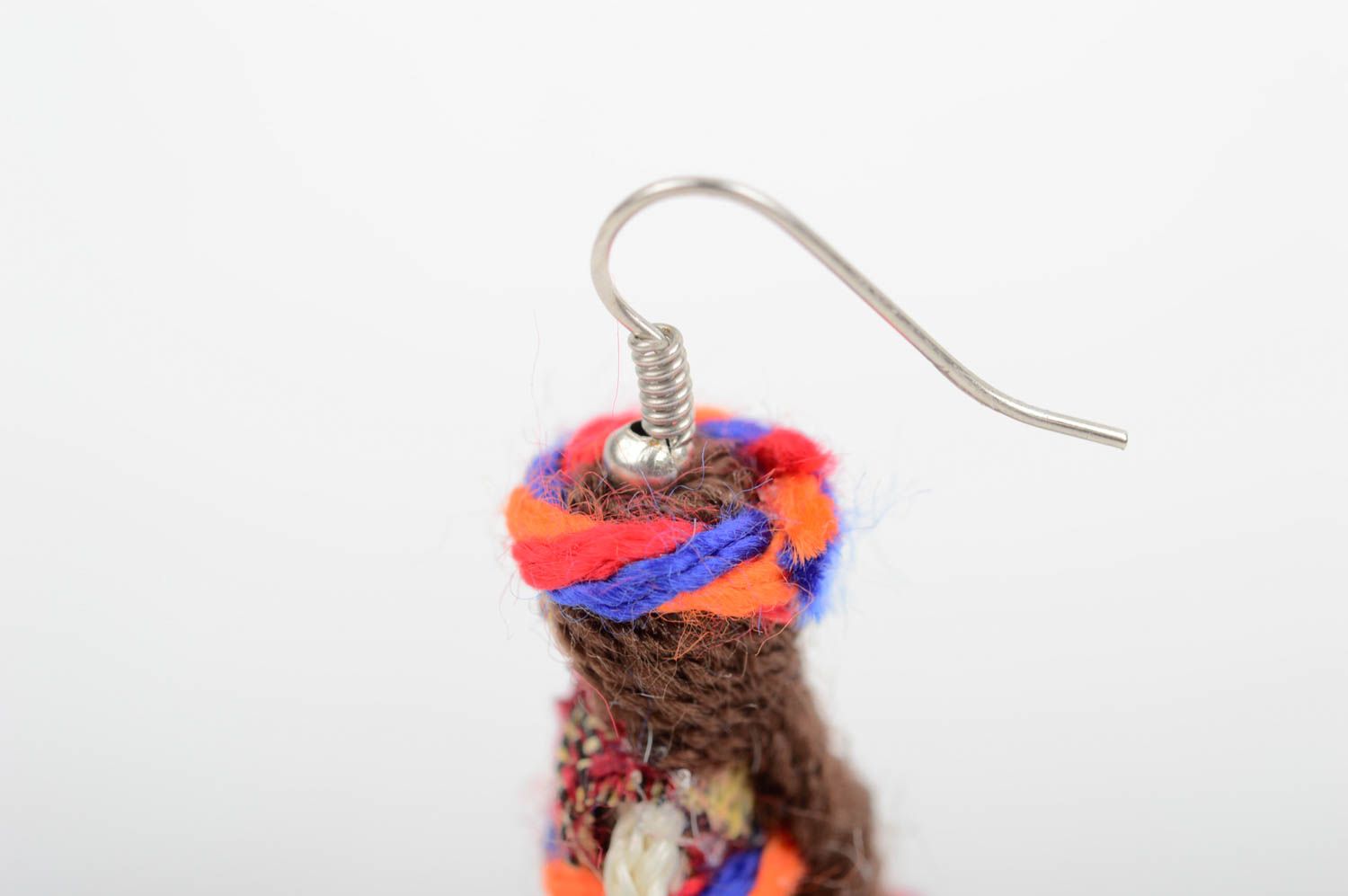 Textile handmade earrings cute dolls earrings fashion earrings unusual gift photo 5