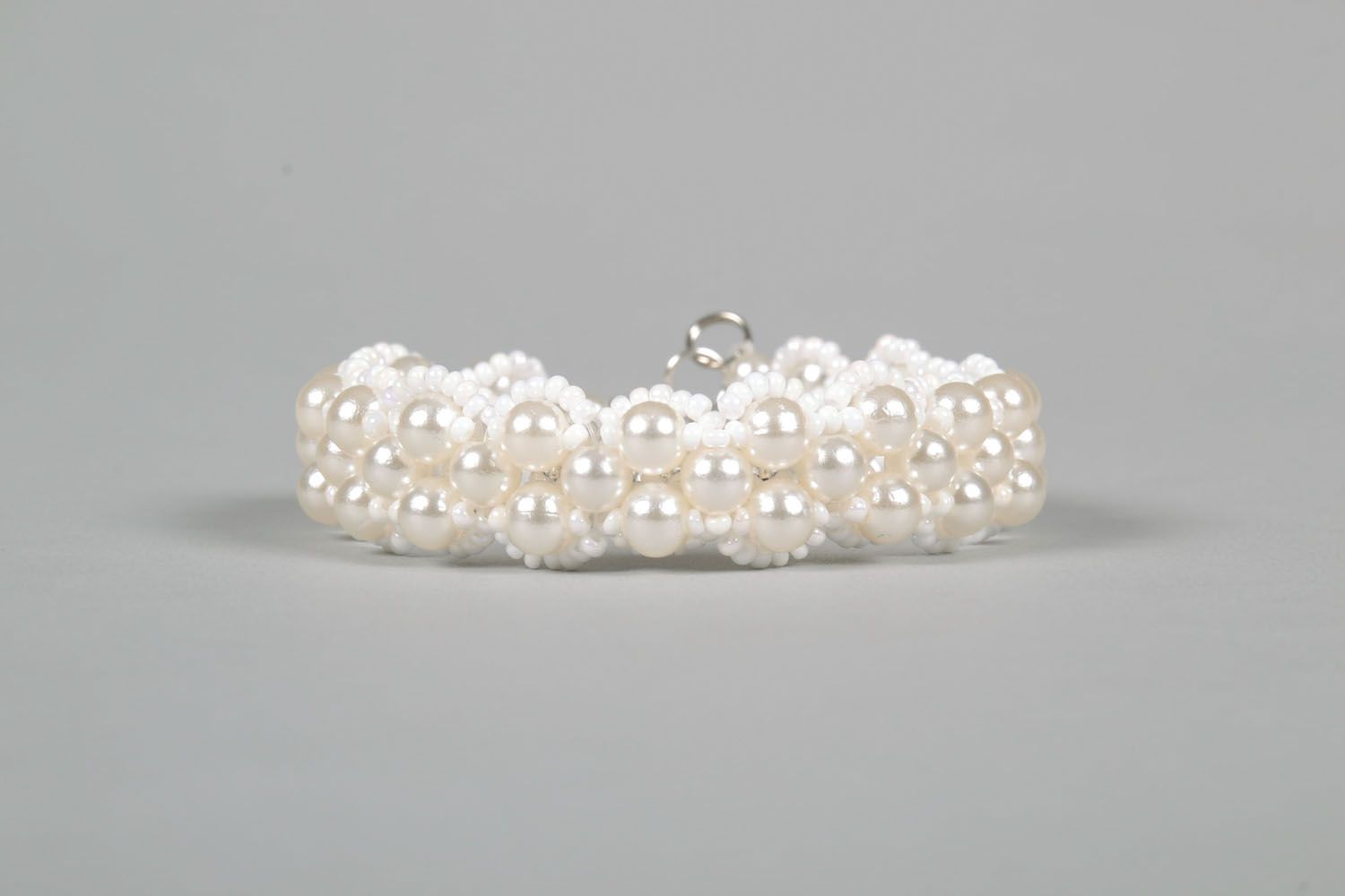 Bracelet de perles de rocaille et perles d'imitation photo 3