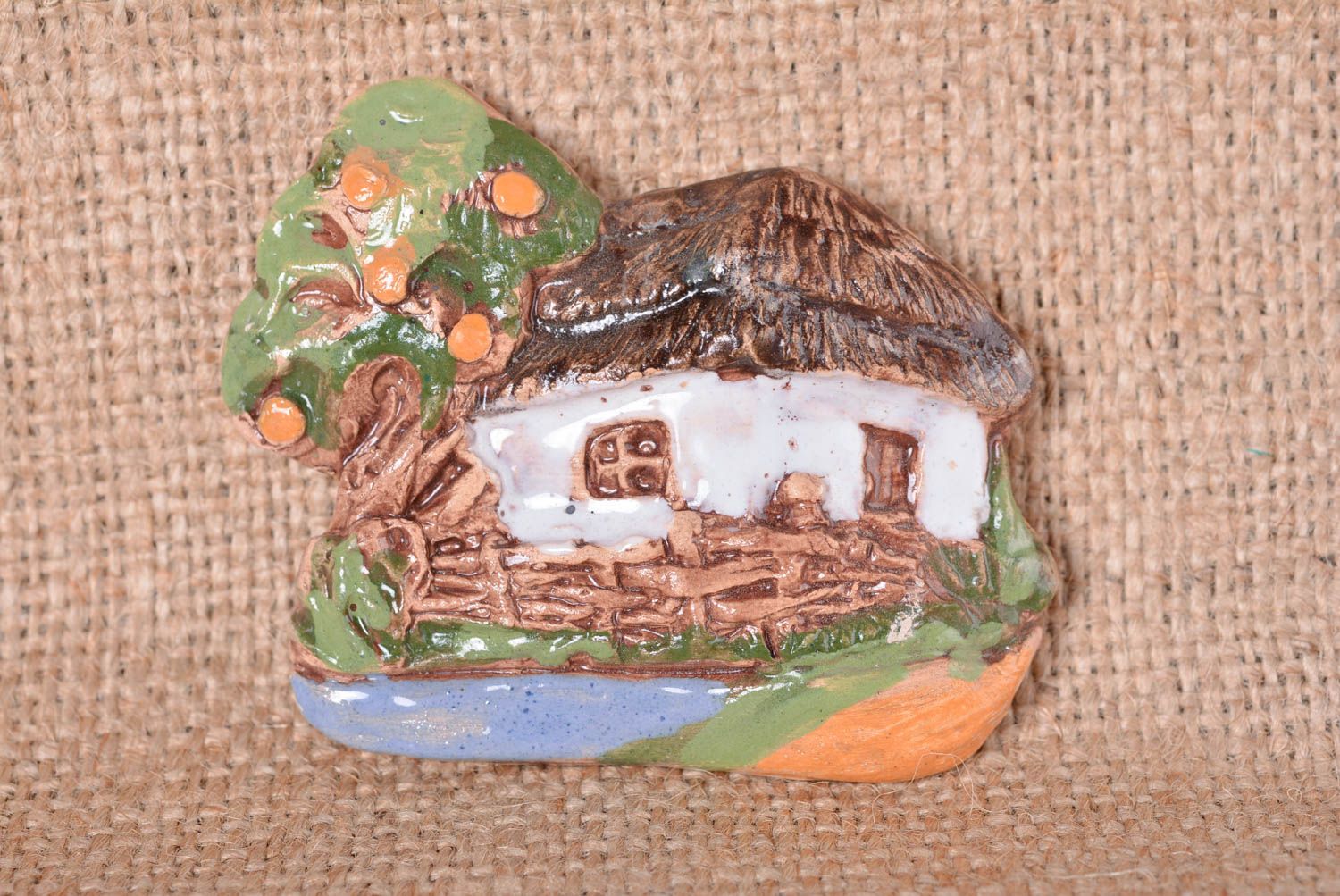 Imán de nevera hecho a mano de cerámica elemento decorativo regalo original foto 1
