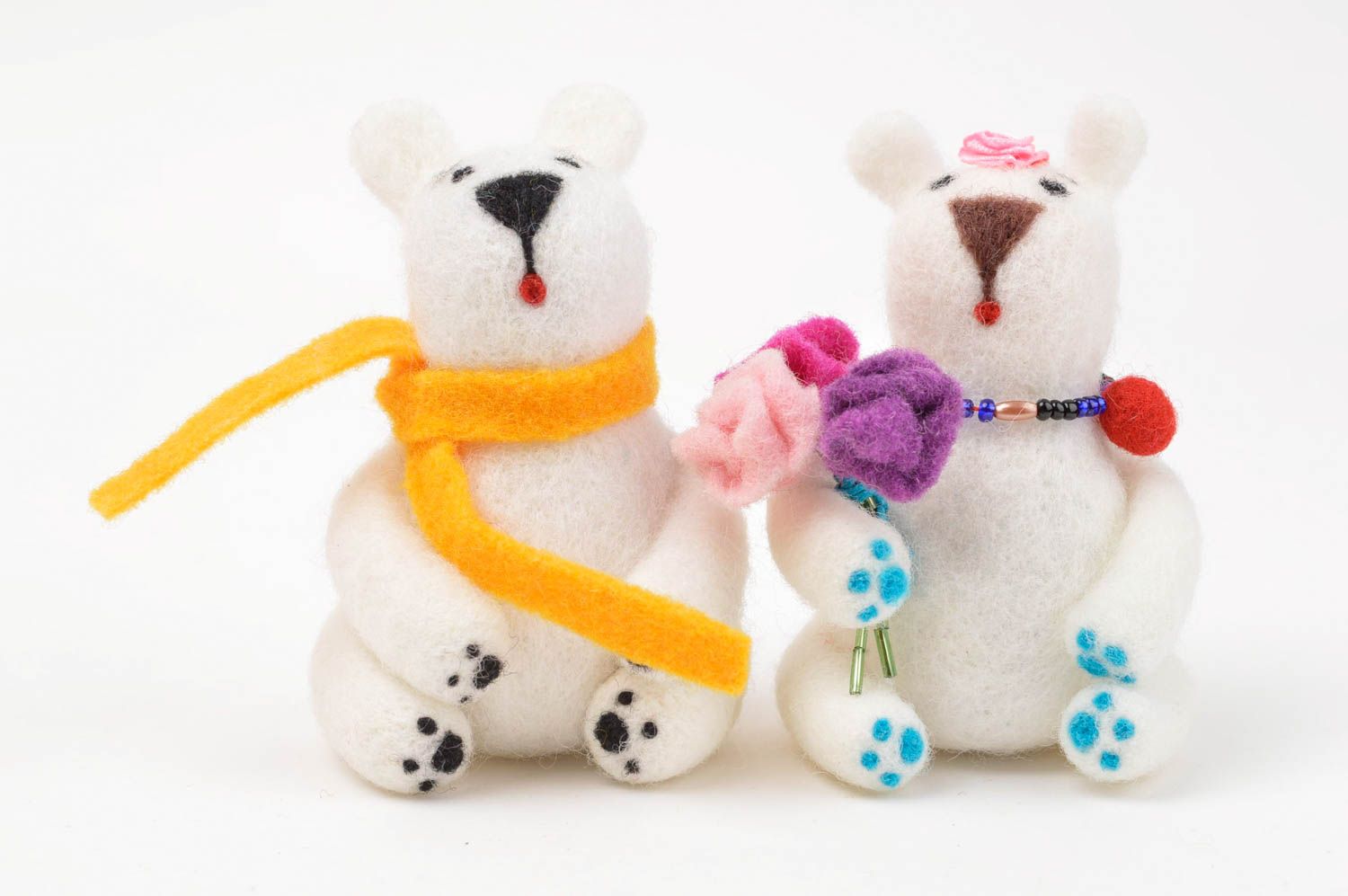 Decorative wool toy handmade soft toy for children wool decor felted wool toy photo 2