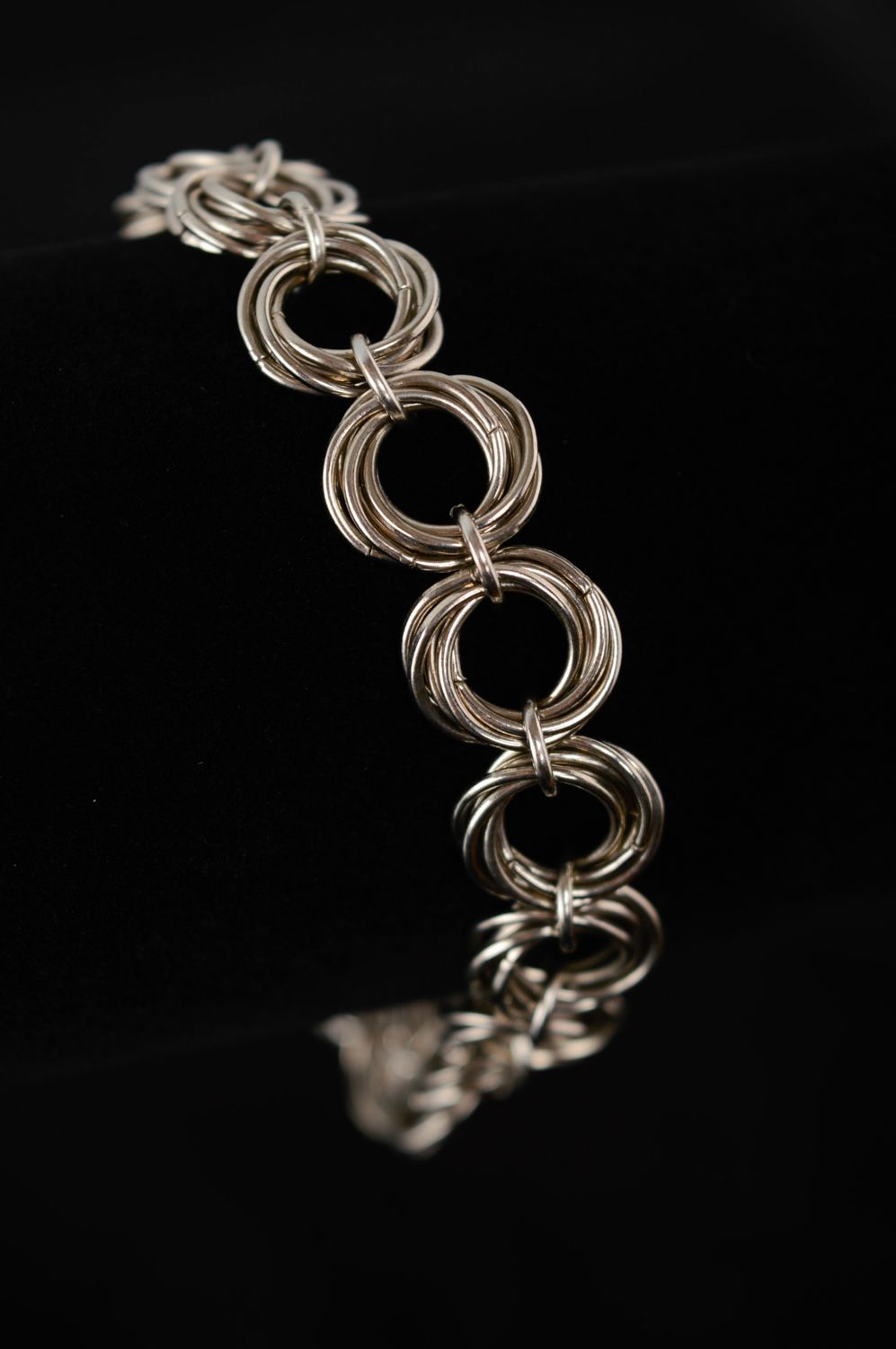 Handmade chainmail metal bracelet photo 2