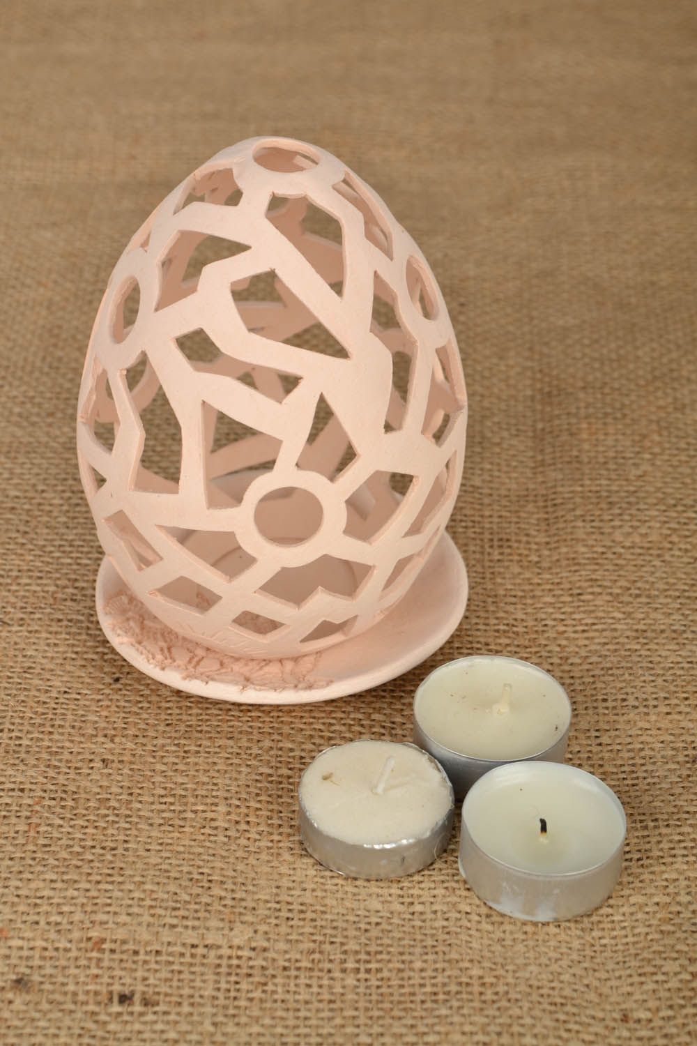 Candelero de cerámica “Huevo” foto 1