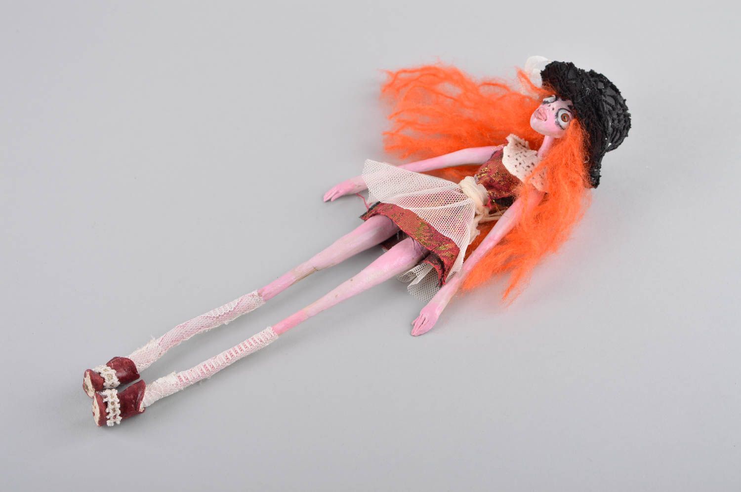 Авторская кукла игрушка ручной работы дизайнерская кукла зомби из глины фото 3