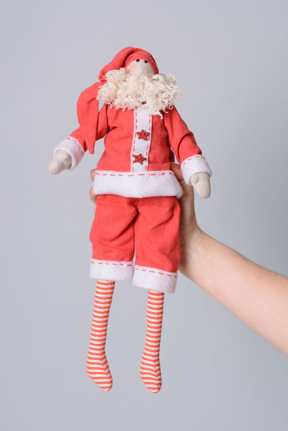 Kuscheliges Spielzeug Weihnachtsmann mit Hirsch foto 3