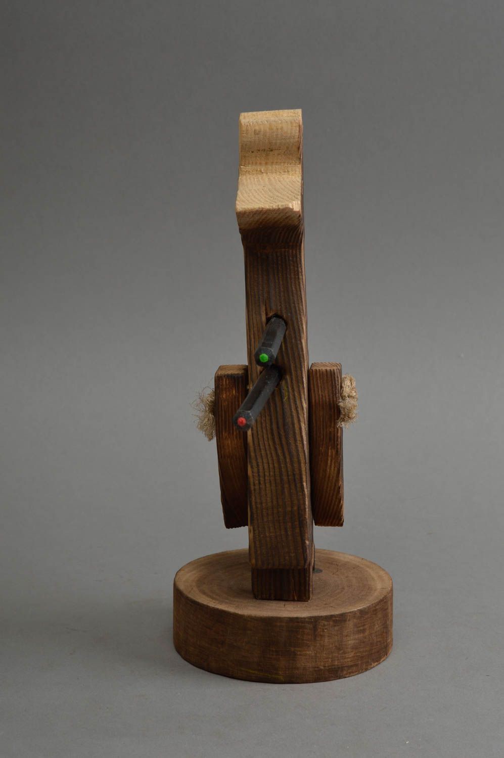 Unusual handmade wooden figurine designer statuette wooden handicrafts photo 3