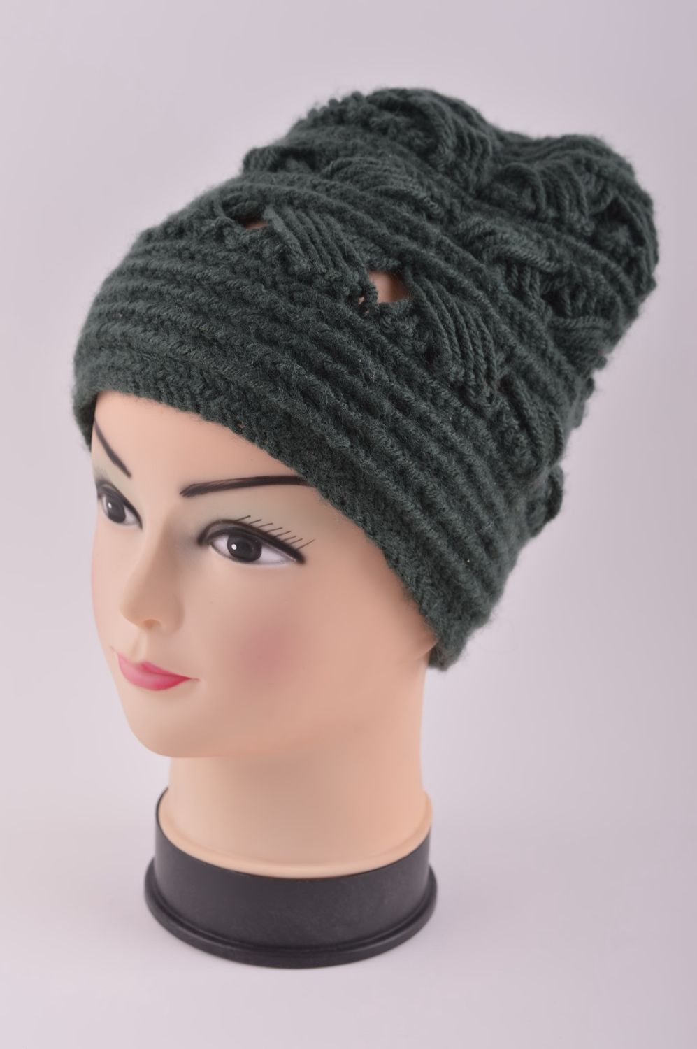 Handmade knitted hat fashion hat for women winter accessories for girls photo 2