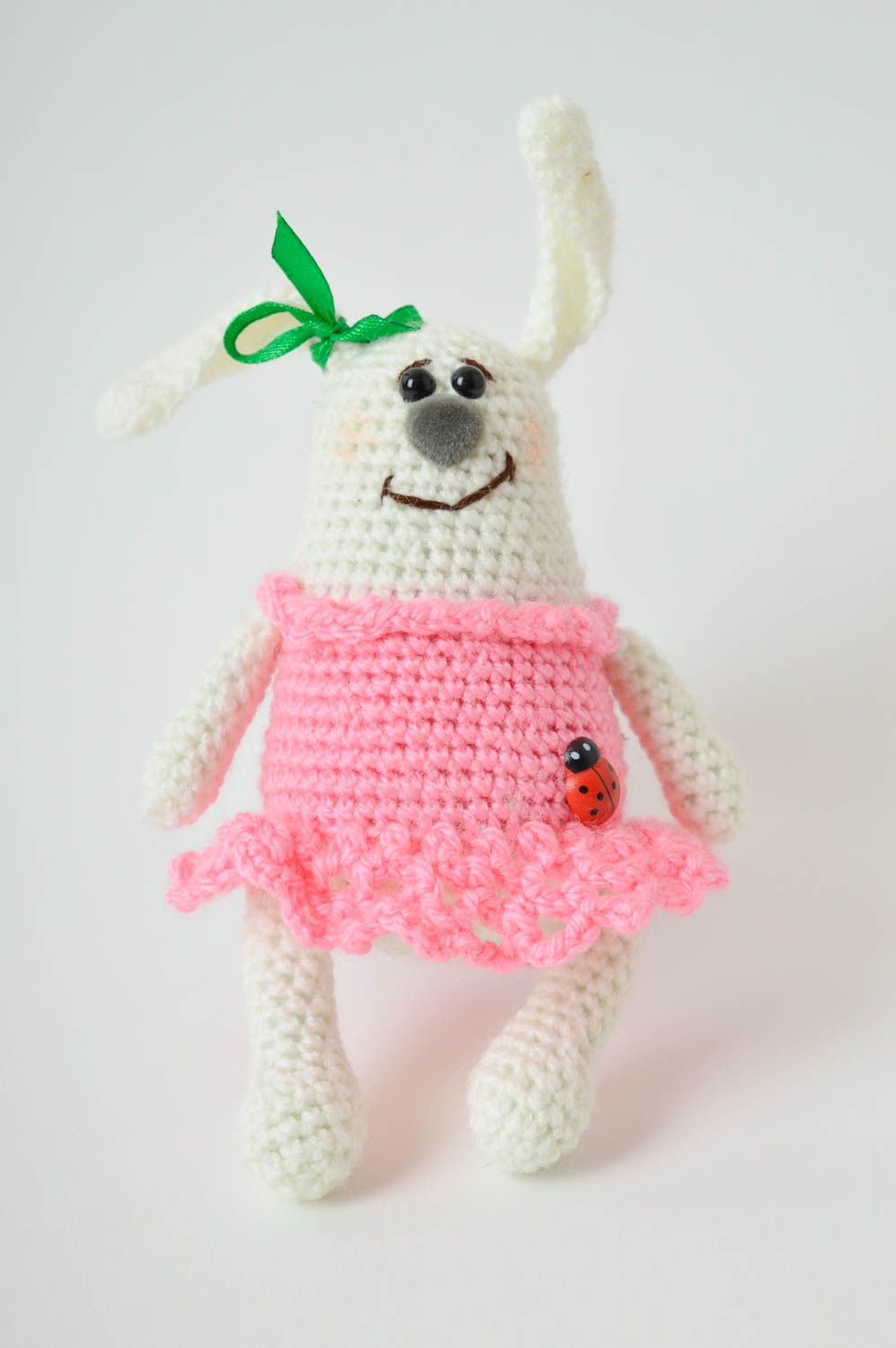 Bunny toy handmade crocheted toy for children stuffed toys hand-crocheted toys photo 2