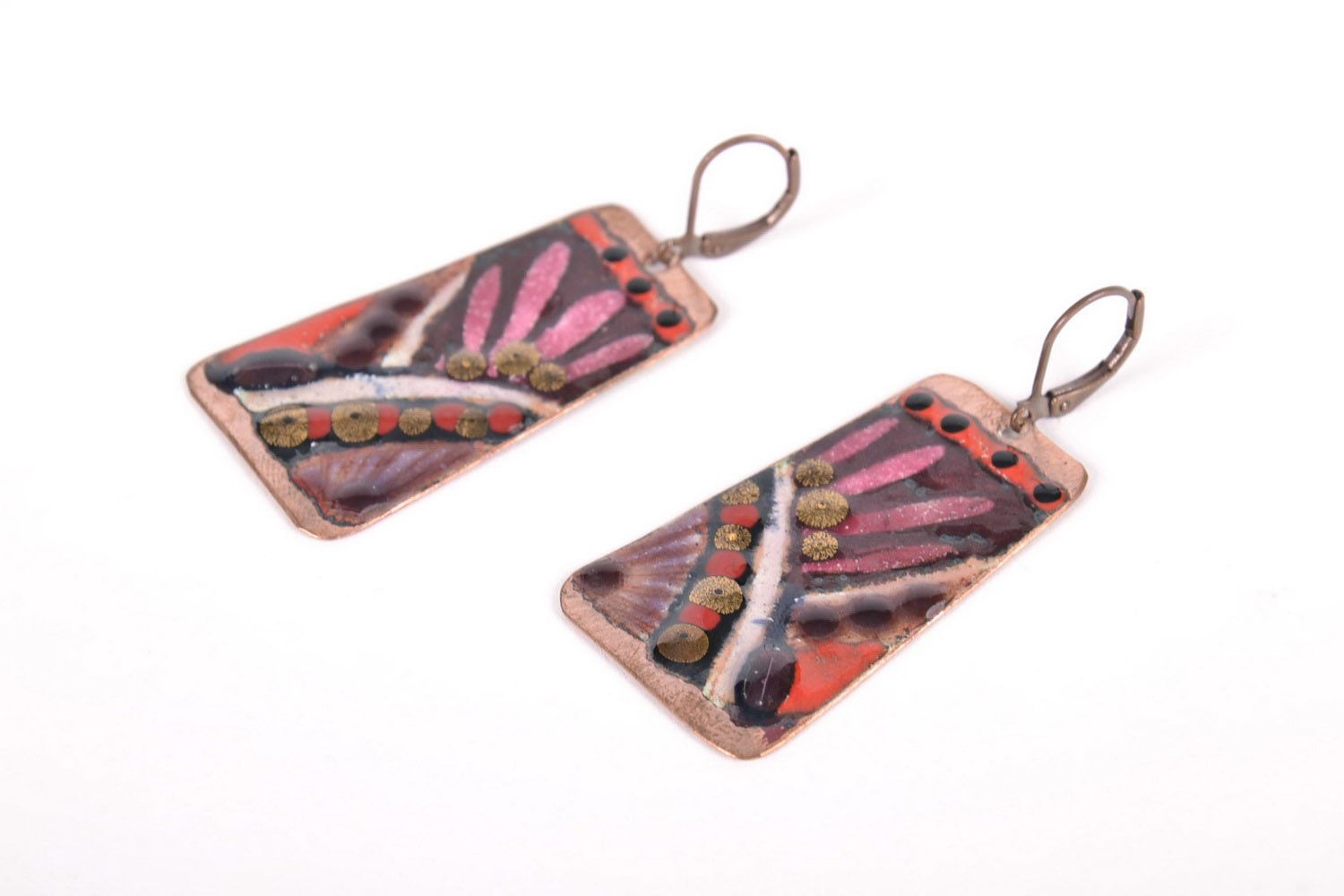 Earrings made ​​of copper photo 2