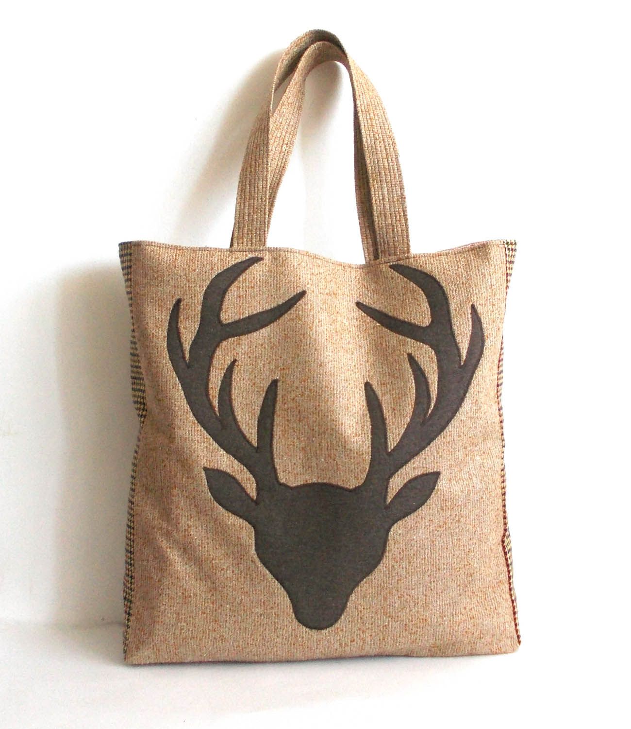 Large fabric bag Silhouette of a Deer photo 2