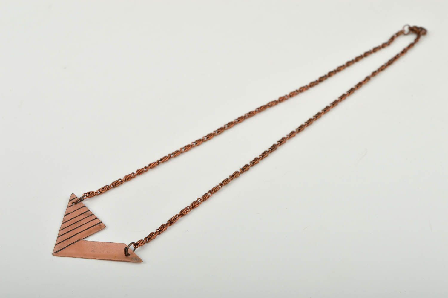 Handmade copper female pendant stylish metal pendant elegant jewelry gift ideas photo 3