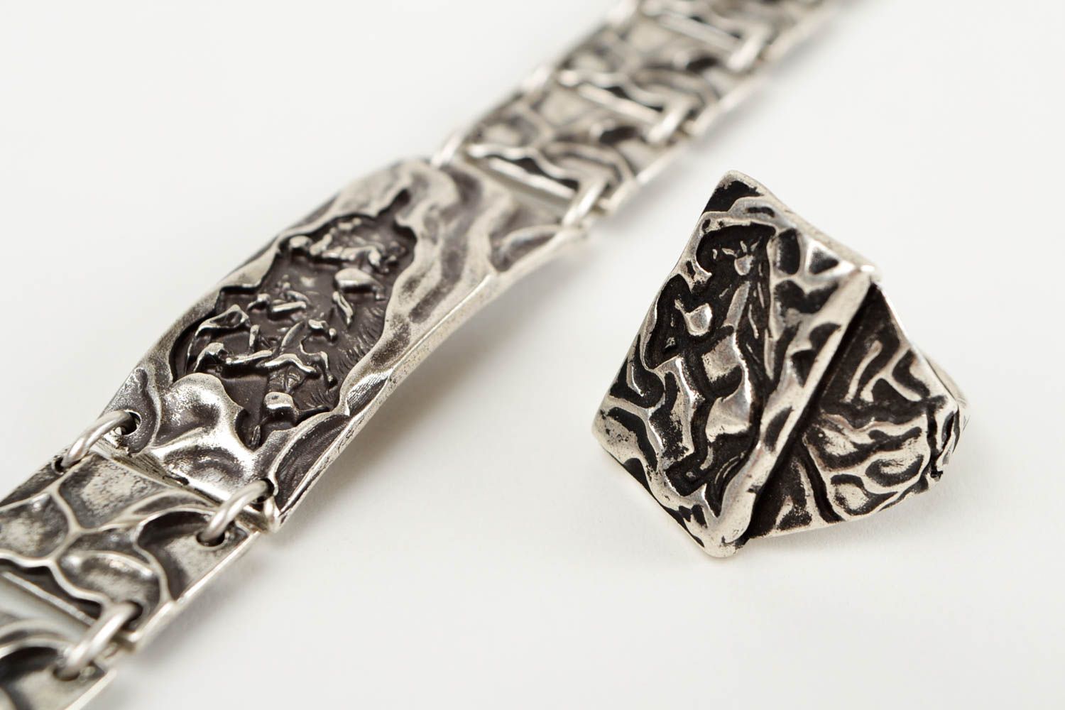 Украшения ручной работы украшения из металла стильный браслет женский перстень фото 3