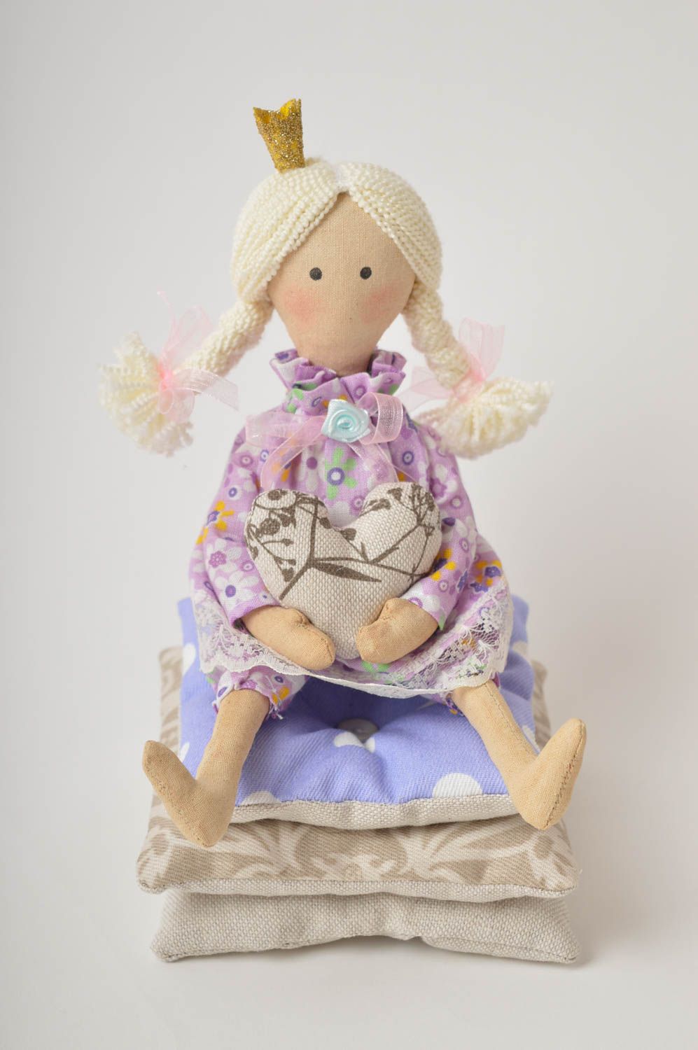 Кукла ручной работы авторская кукла из хлопка тряпичная кукла Принцесса фото 2
