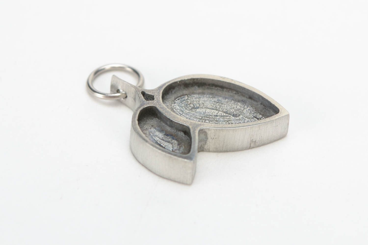 Small handmade design metal blank pendant DIY jewelry craft photo 2