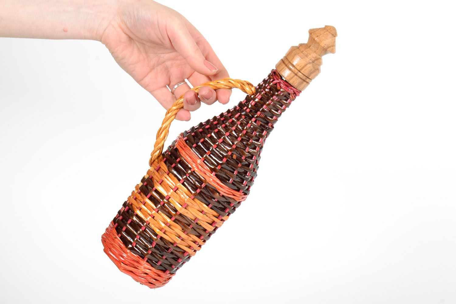Decorative bottle with handle photo 5