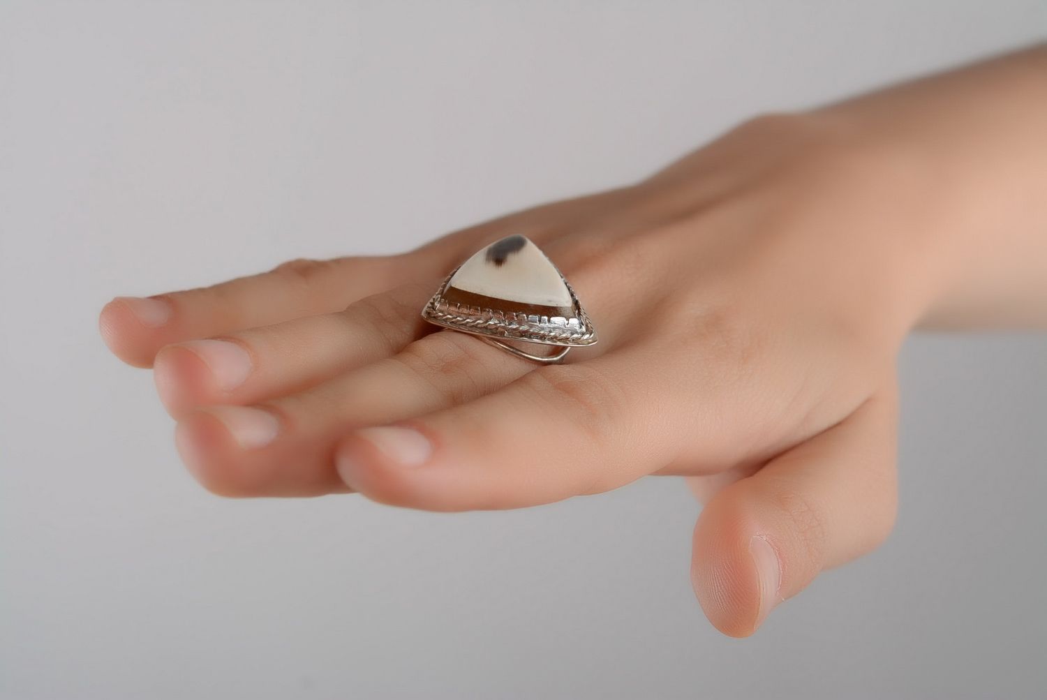 Массивное кольцо серебряное фото 3