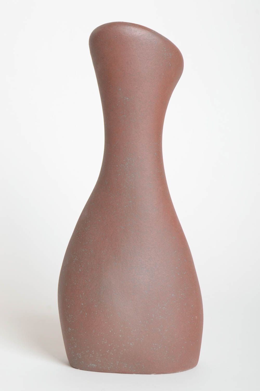 Vase argile fait main Déco maison avec ornements Cadeau original marron photo 4