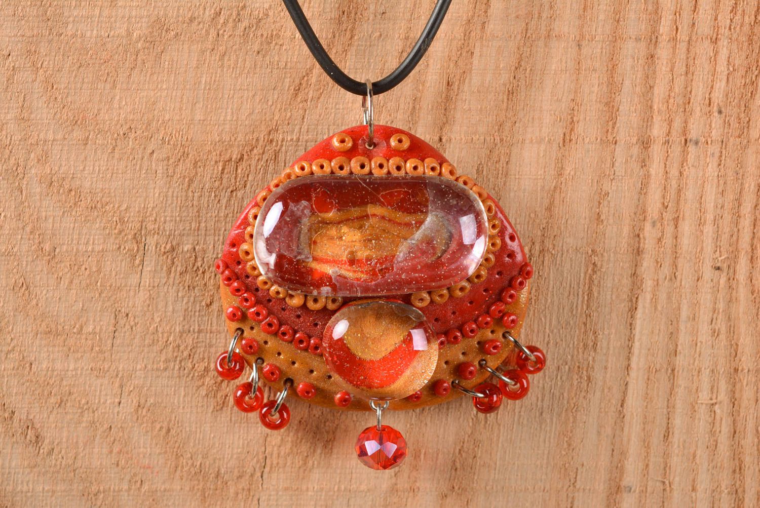 Beautiful handmade plastic pendant designer neck pendant gifts for her photo 1