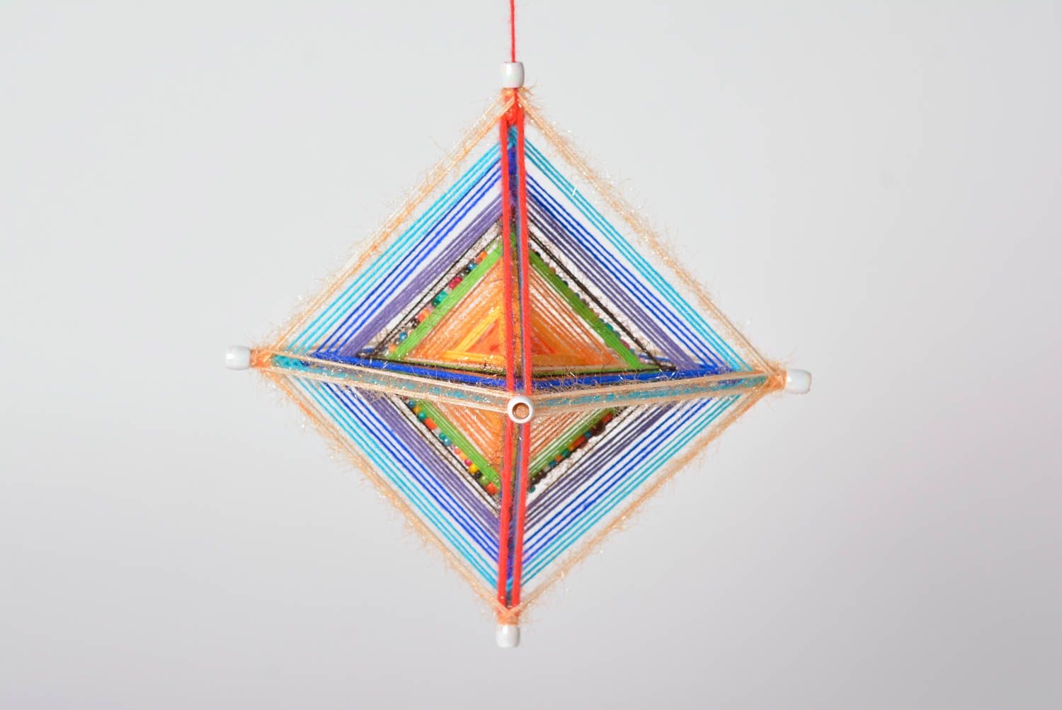 Mandala Suspension décorative fait main multicolore Décoration maison cadeau photo 3