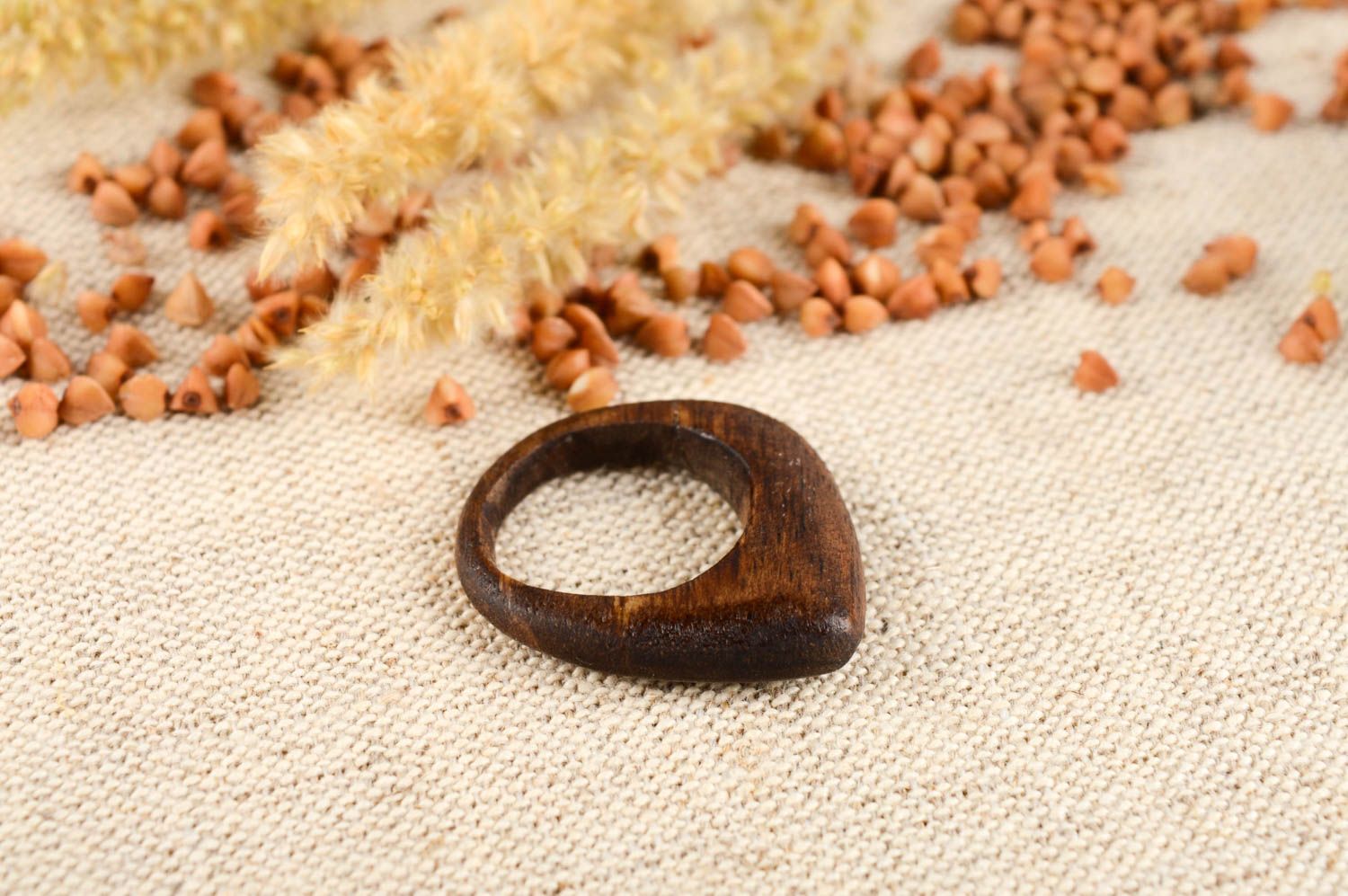 Beautiful handmade wooden ring womens ring design costume jewelry for her photo 1