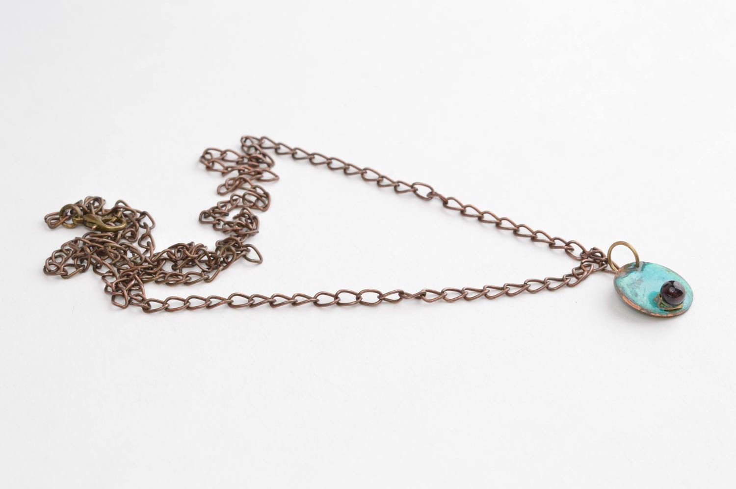 Handmade copper jewelry brass accessory unusual pendant handmade pendant photo 3