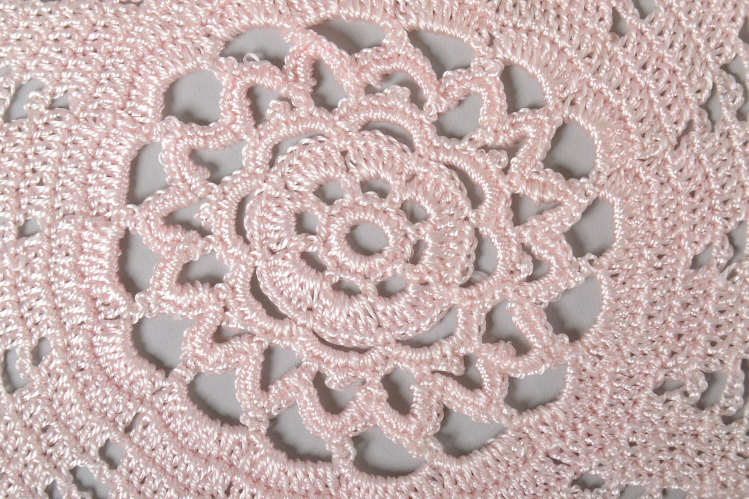 Handmade unique decorative table cloth designer crocheted napkin home decoration photo 4