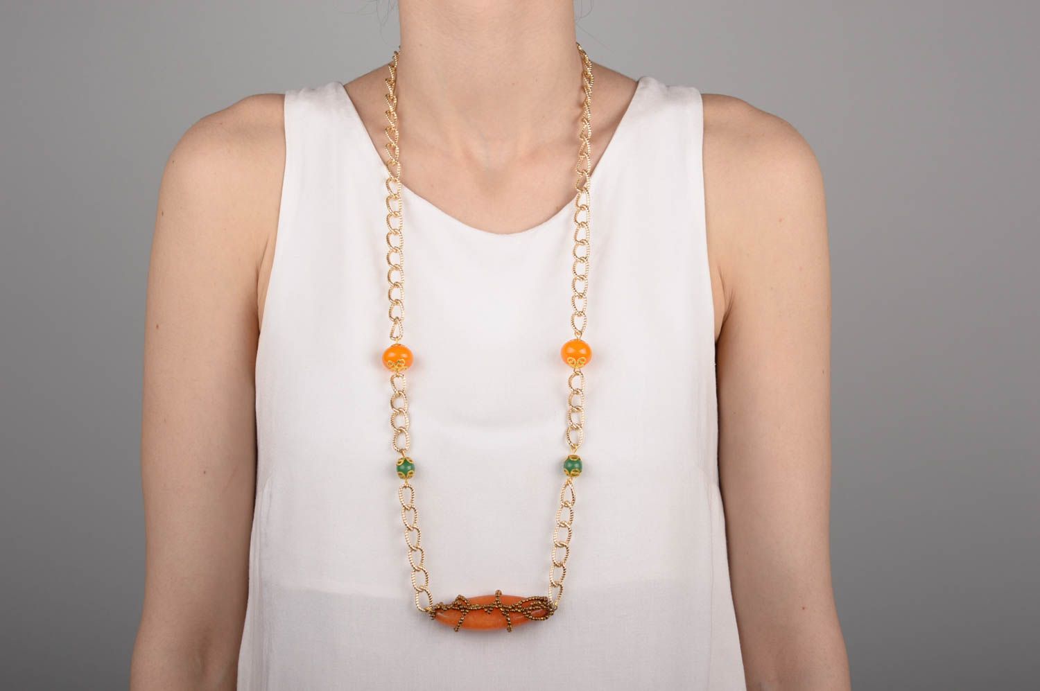 Stylish designer necklace handmade necklace natural stone jewelry cute gift photo 5