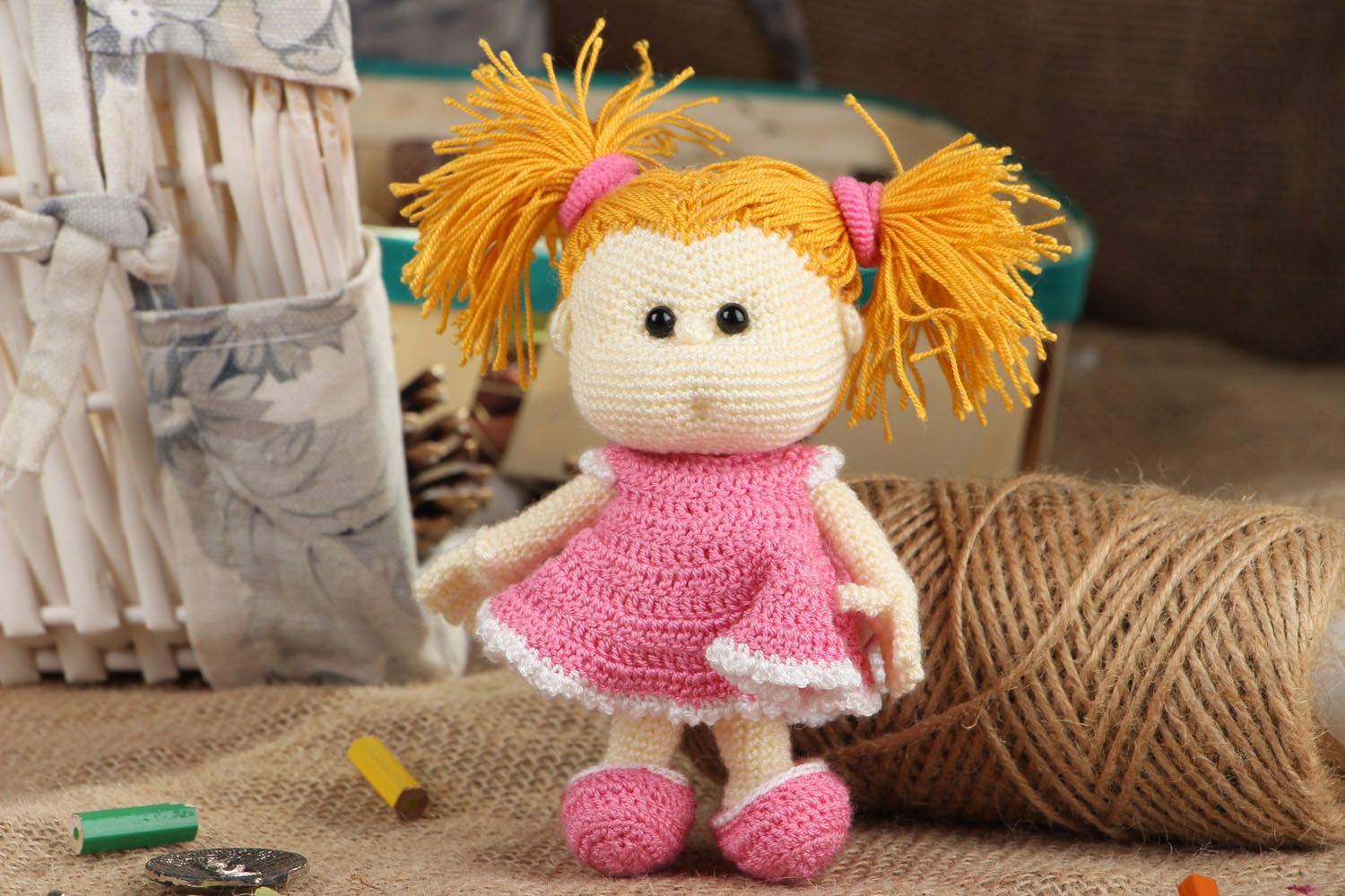 Handmade crocheted toy Naughty Girl photo 5