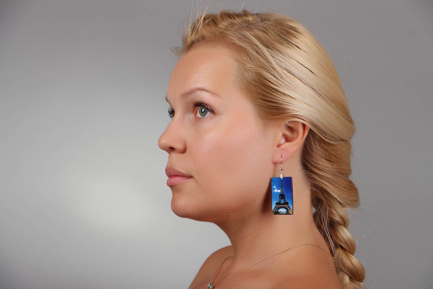 Earrings with decoupage  photo 4
