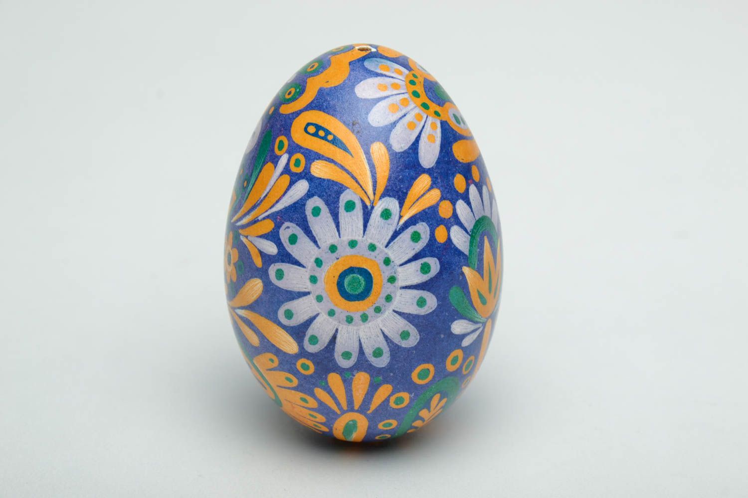Huevo decorativo de Pascua pintado a mano con tintes anilinas foto 2