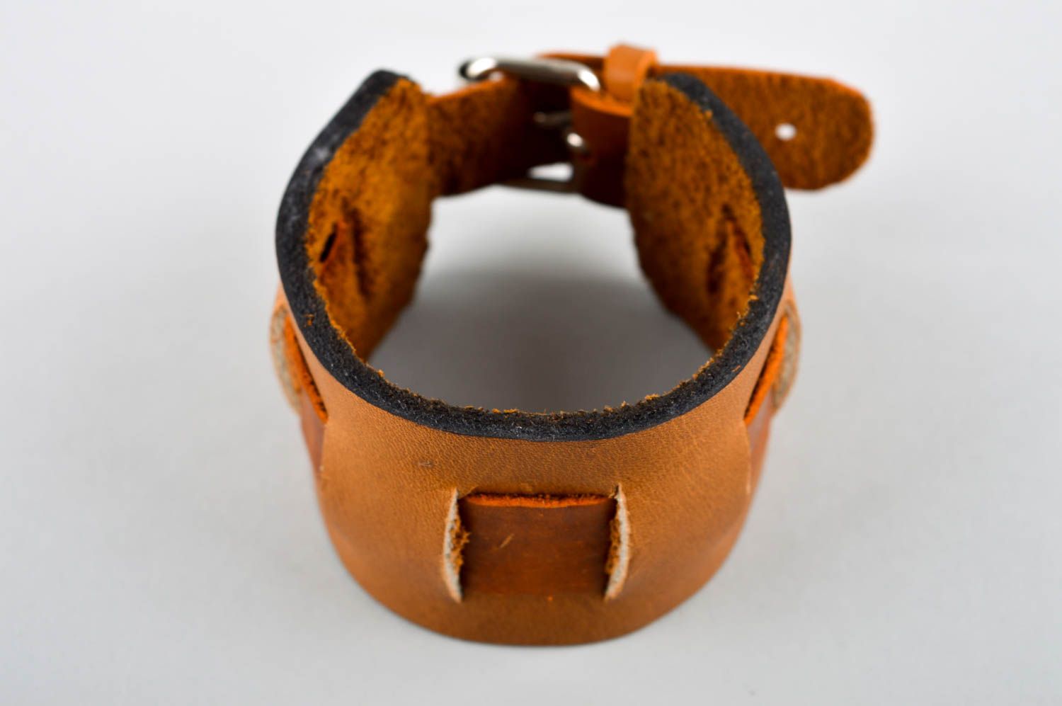 Pulsera de cuero marrón hecha a mano accesorio de moda regalo original   foto 2