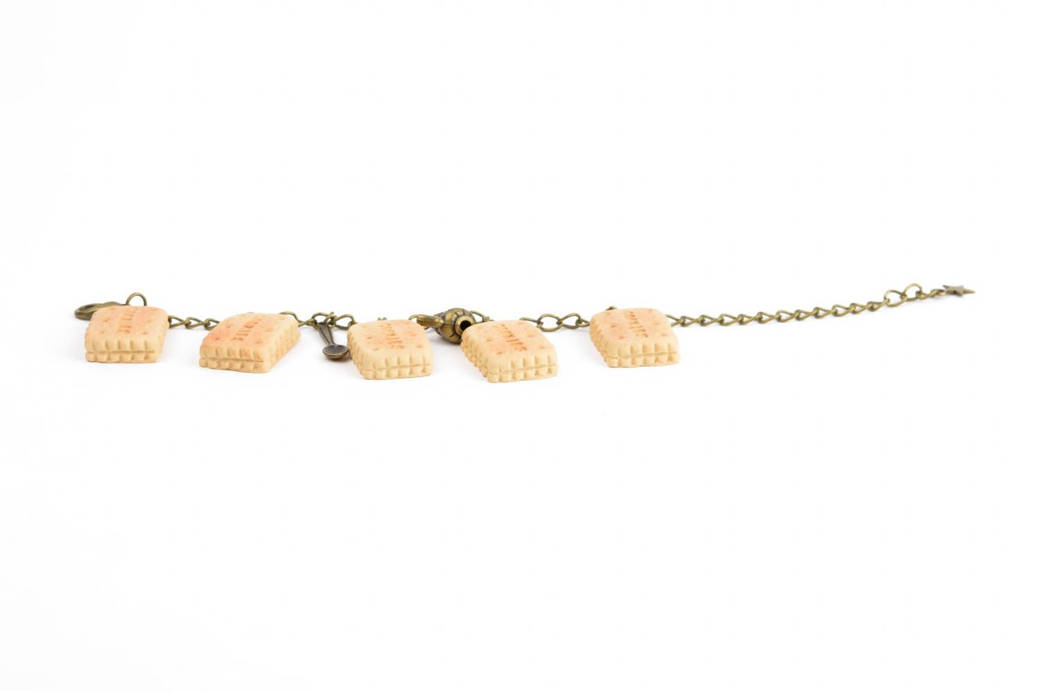 Bracelet avec breloques Bijou fait main chaîne pâte polymère Cadeau pour femme photo 2