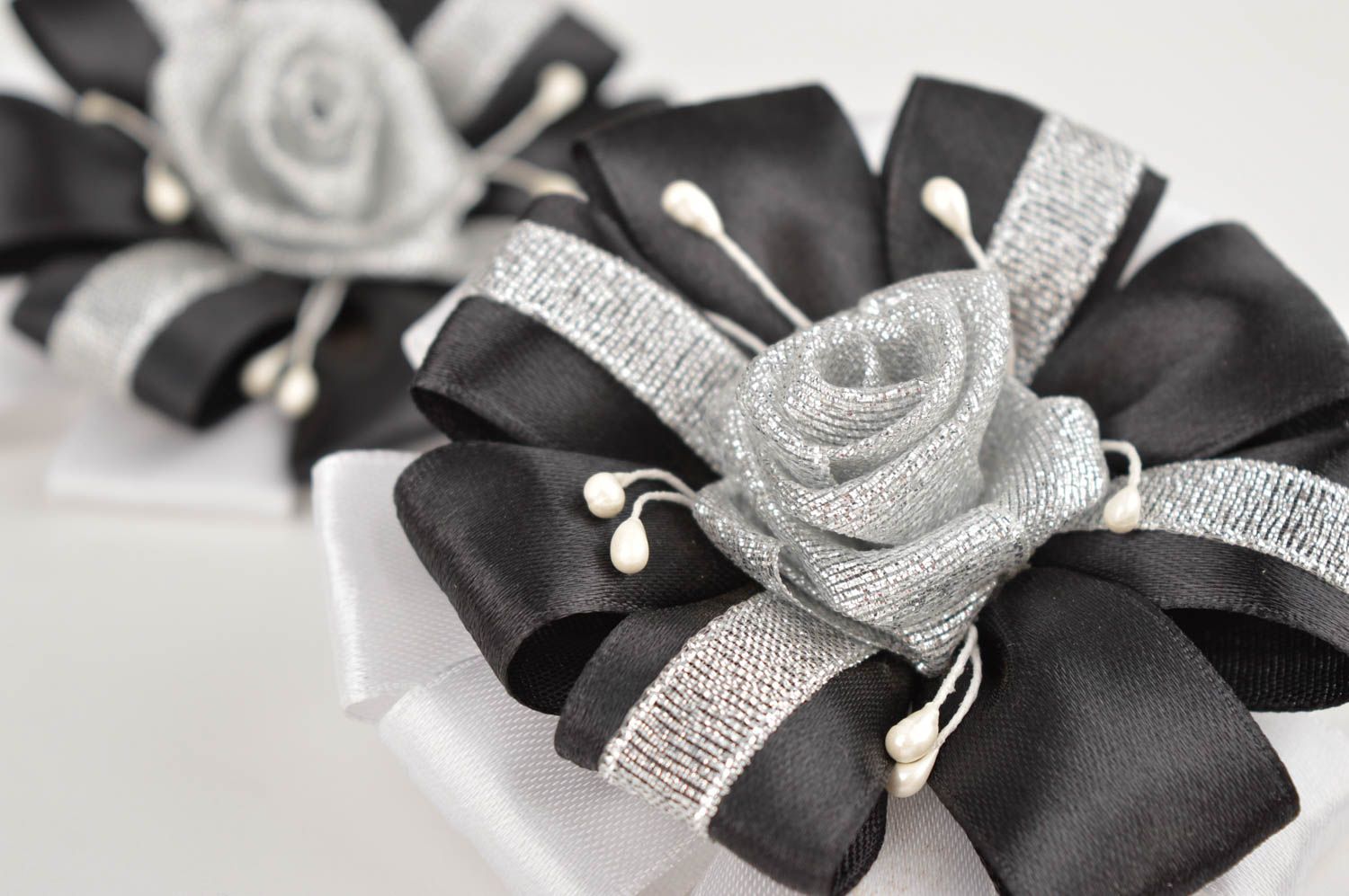 Handmade designer accessories 2 stylish cute scrunchies elegant hair ties photo 2