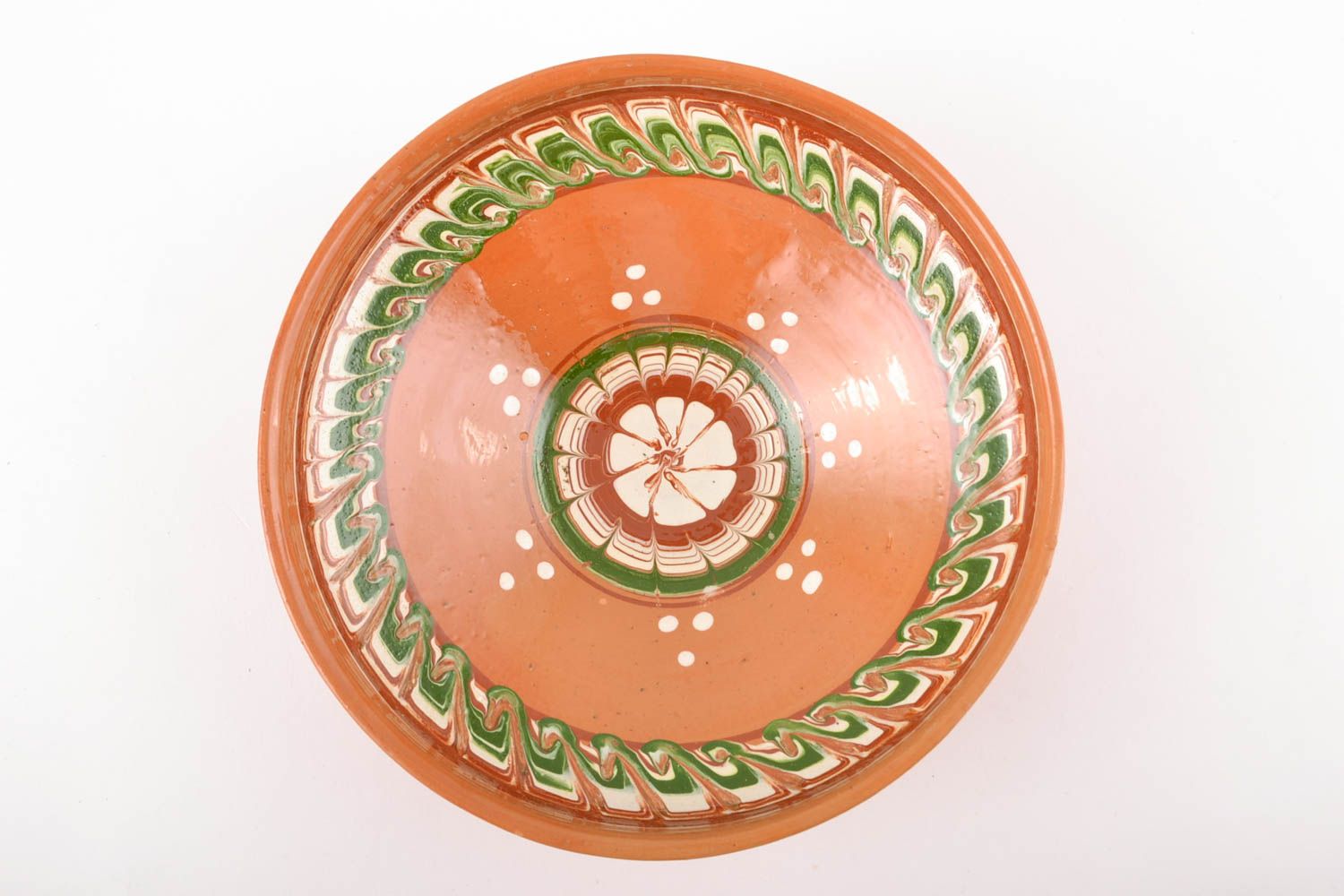 Deep ceramic bowl with painting photo 3