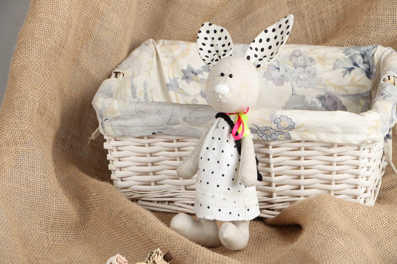 Decorative soft toy Bunny-fashionista photo 5
