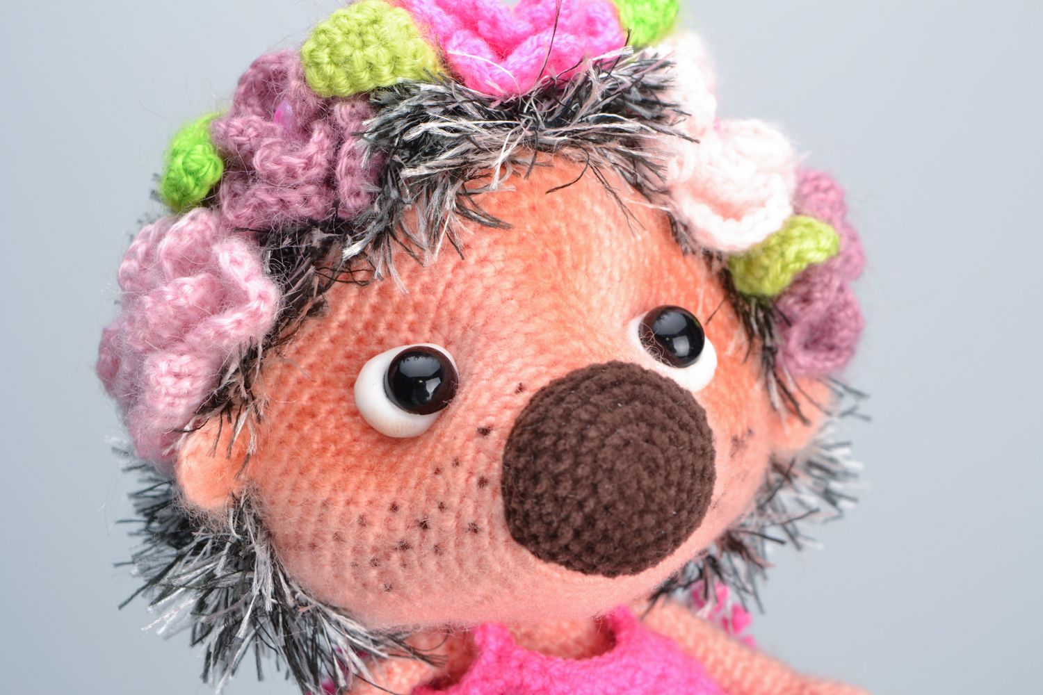 Crochet toy hedgehog girl photo 3