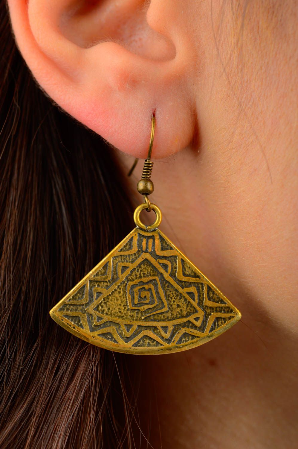 Designer earrings handmade jewelry metal jewelry dangling earrings for girls photo 2