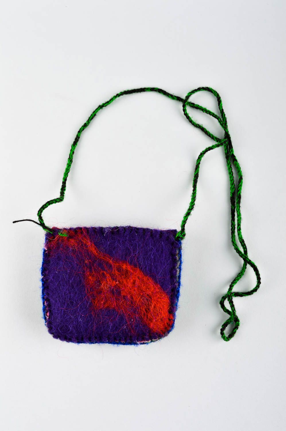 Bolso de fieltro multicolor artesanal accesorio de mujer regalo original foto 3