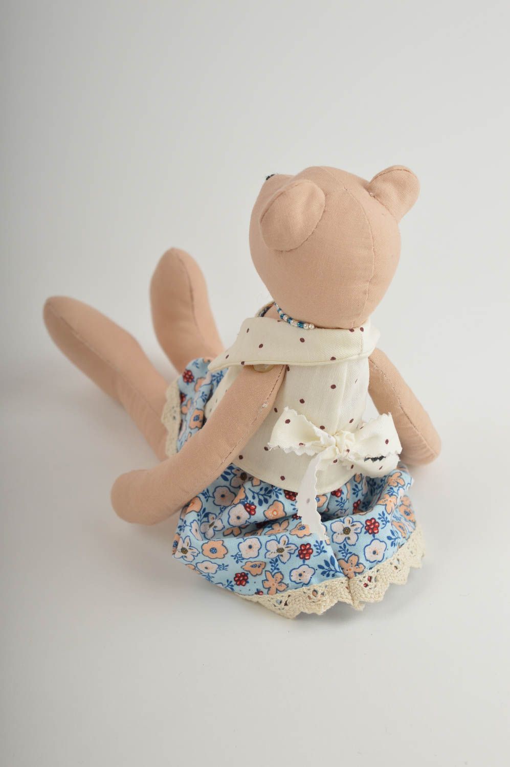 Jouet ours en robe Peluche faite main décorative en textile Cadeau pour fille photo 3