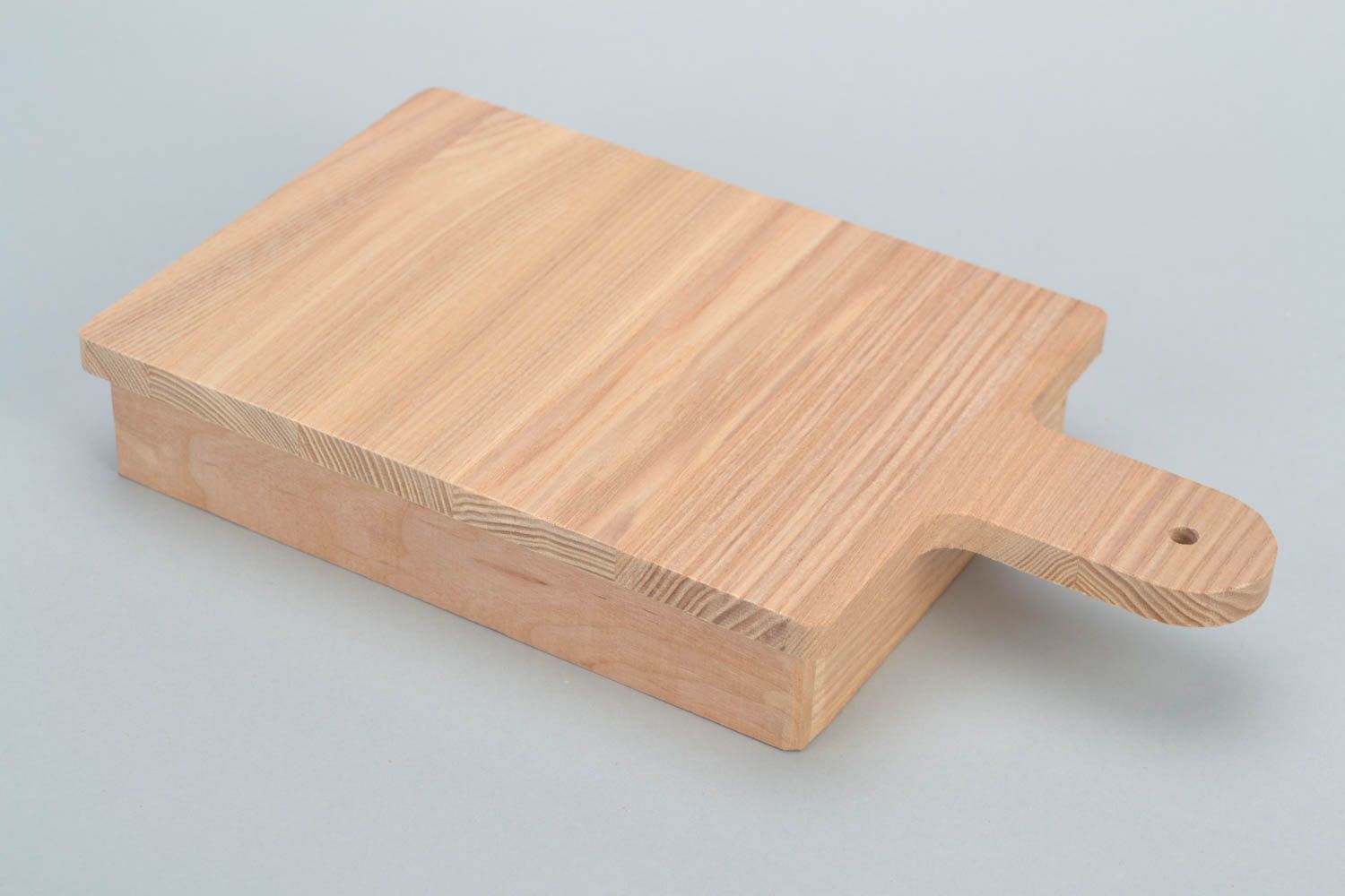 Boîte à compartiments en bois brut claire faite main sans couvercle à décorer photo 4