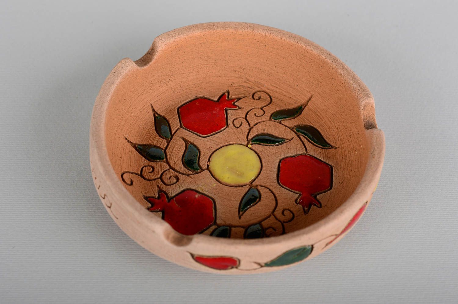 Cenicero de cerámica artesanal con ornamento regalo original decoración de casa  foto 2
