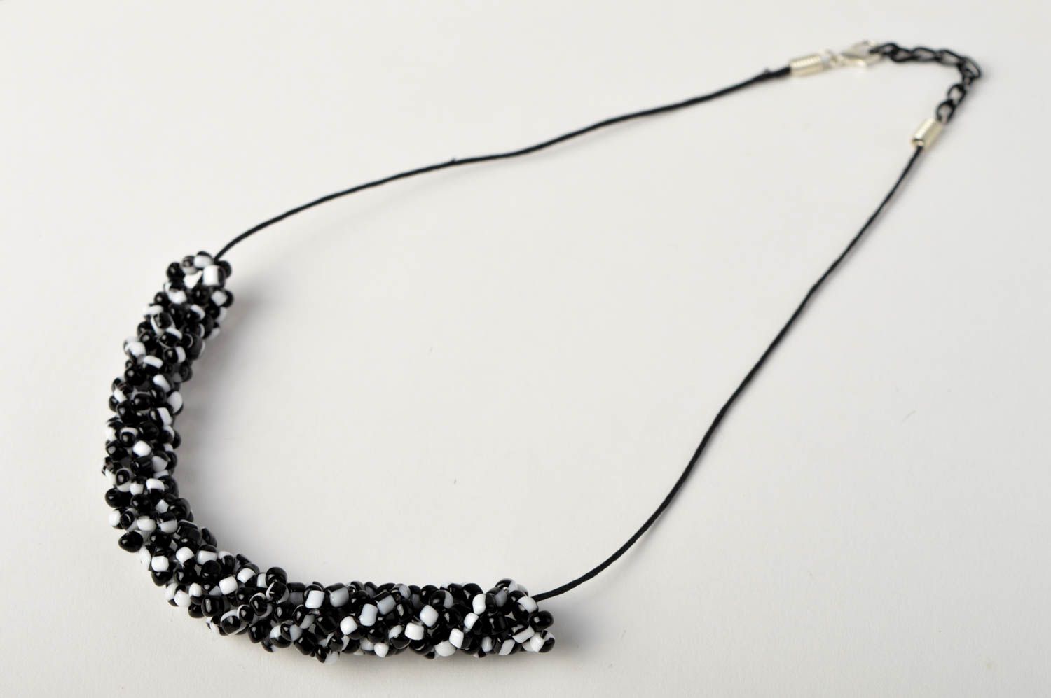 Unusual handmade bead necklace multirow beaded necklace handmade necklace photo 2