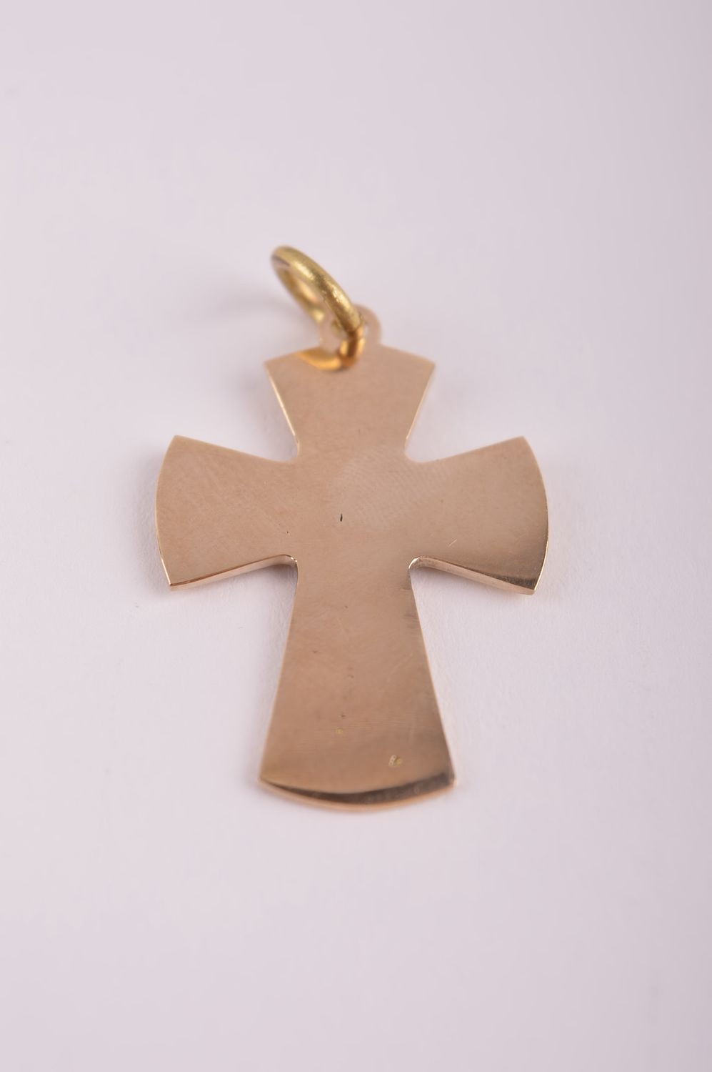 Крестик с камнями handmade подвеска на шею украшение из латуни авторское  фото 4