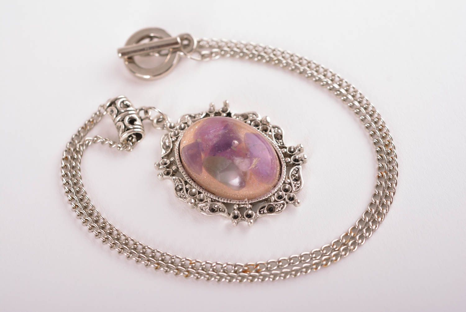 Handmade pendant unusual pendant designer accessory epoxy jewelry gift ideas  photo 2