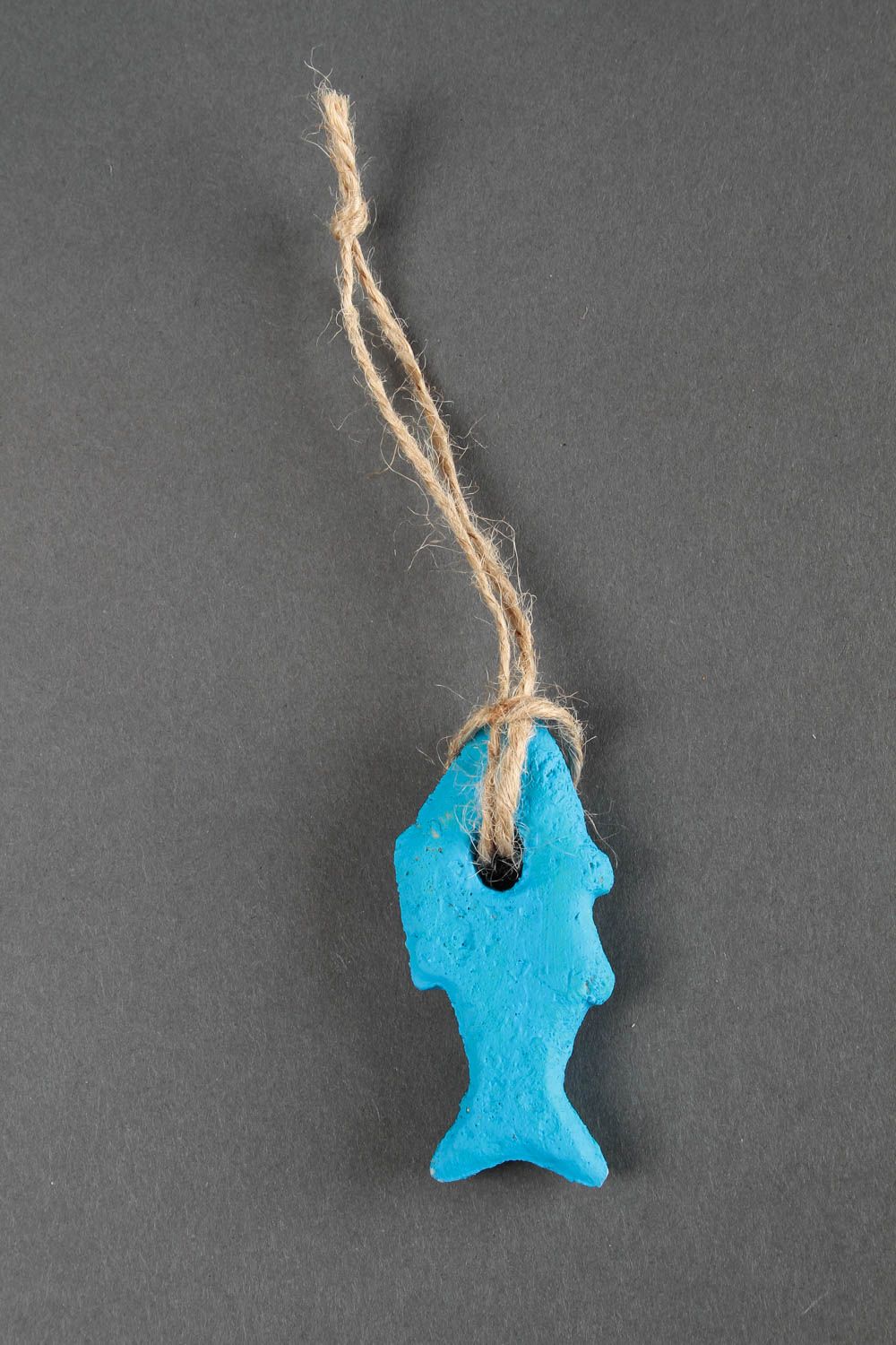 Blauer Fisch Deko für Weihnachten handmade Salzteig Figur Wohn Accessoire foto 4
