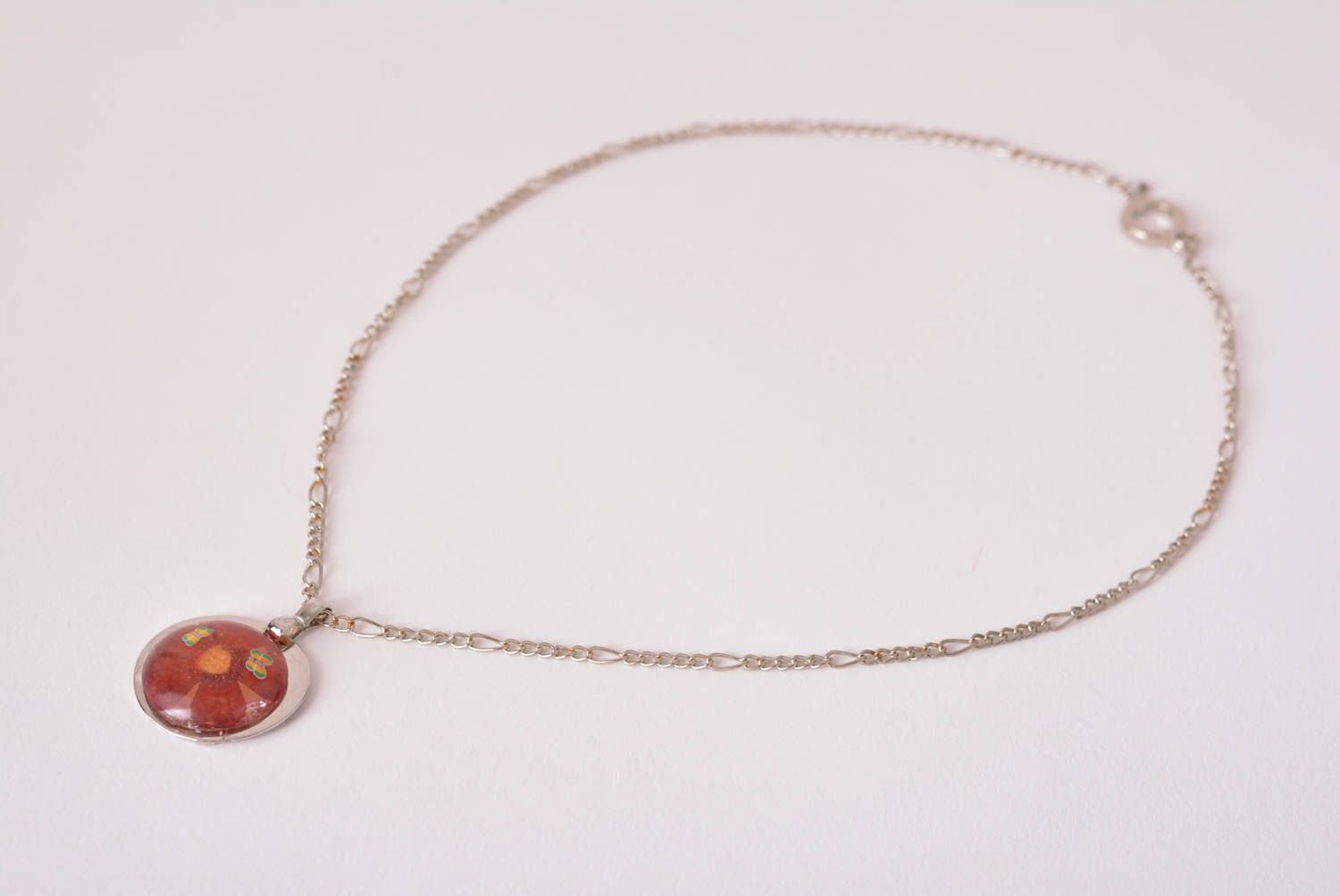 Handmade pendant epoxy jewelry designer accessory gift ideas flower pendant photo 2