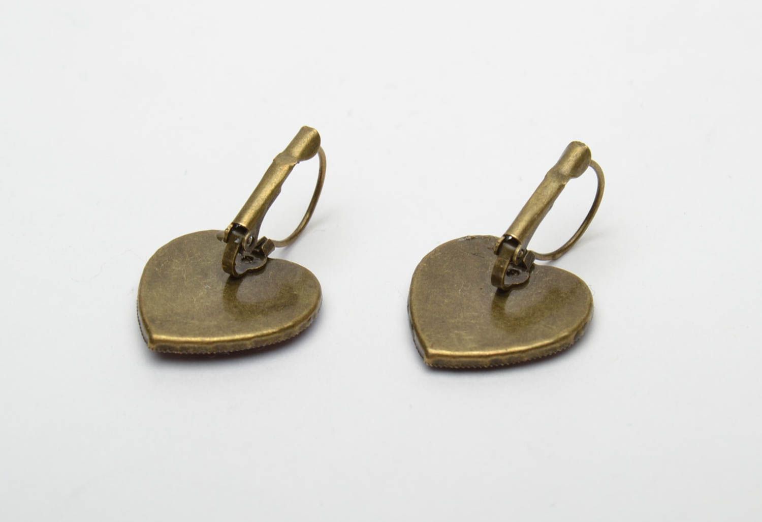 Heart-shaped earrings with natural flowers photo 5