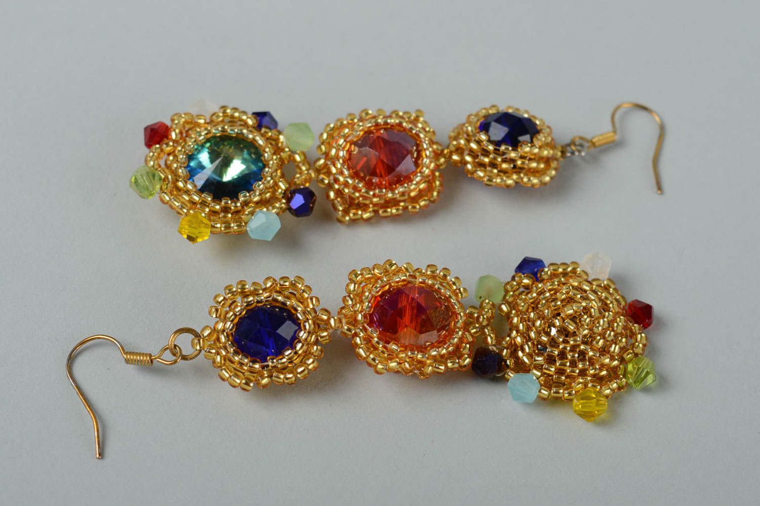 Handmade earrings beaded earrings fashion earrings with pendants design jewelry  photo 3